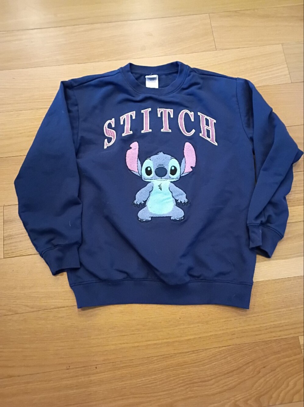 STITCH Disney Navy Blue Embroidered Sweatshirt